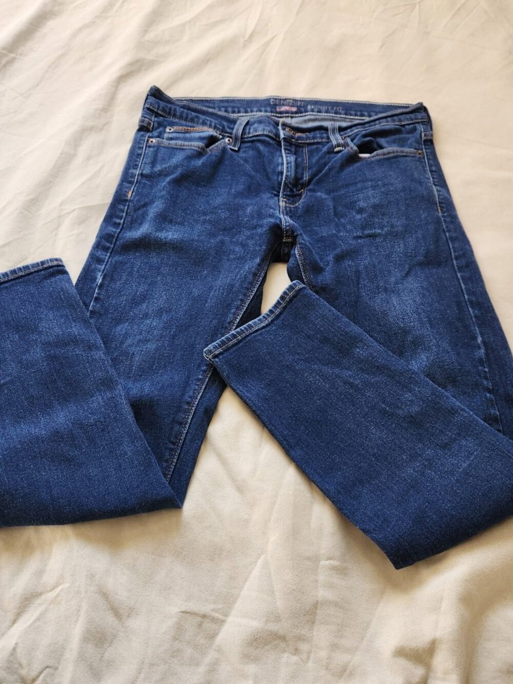 Denizen Levis Jeans Womens Size 16 Blue Cotton Stretch High Rise Ankle Skinny